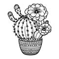 kawaii cactus coloring page, desert cactus coloring page, simple cactus coloring page