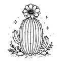 kawaii cactus coloring page, desert cactus coloring page, simple cactus coloring page for childrens