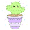 Kawaii cactus image design, vector illustration