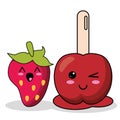 Kawaii candy apple strawberry image