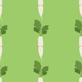 Kawaii Cartoon Daikon radish. Seamless pattern