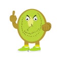 Kawaii Cartoon Fruit Vector Illustration Kiwi