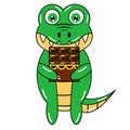 kawaii crocodile chocolate valentine