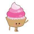 Kawaii cupcake cute cake icon