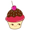 Sweet cupcake design, vector illustration Royalty Free Stock Photo