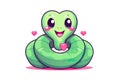 kawaii cute snakes sticker image, in the style of kawaii art