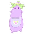 Kawaii eggplant image design, vector illustration