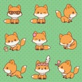 Kawaii foxes collection