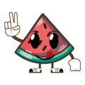 Kawaii funny delicious watermelon fruit