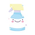 Kawaii gardening cartoon happy spray bottle