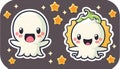 Kawaii Ghost Sticker, Made with Generative AI