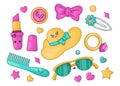 Kawaii Girls Stuff Royalty Free Stock Photo