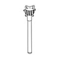 Kawaii hand drawn pen with cute frog in shorts on the cap with doodle outline. Kids ball ink pen with toad face for Royalty Free Stock Photo