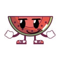 Kawaii happy slice watermelon fruit