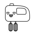 Kawaii kitchen mixer cartoon