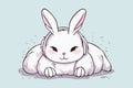 Kawaii Lazy Bunny Drifts into Dreams