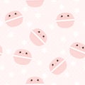 Kawaii macarons seamless