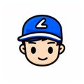 Kawaii Manga Style Avatar Man With Blue Cap - Clean And Simple Designs