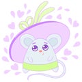 Kawaii mouse image design, vector illustration