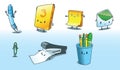 Kawaii Office Supplies cartoon