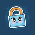 Kawaii padlock icon