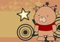 Kawaii plush cute teddy bear cartoon background