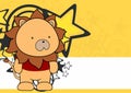 Kawaii plush cute lion cartoon background