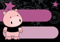 Kawaii plush cute pig cartoon background