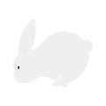 Kawaii rabbit, bunny, hare jumping illustration.