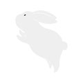 Kawaii rabbit, bunny, hare jumping illustration.