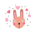 Kawaii rabbit in love Royalty Free Stock Photo