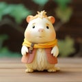 Kawaii Redhaired Rat Figurine: Golden Light, Mote Kei, Uhd Image