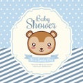 Kawaii squirrel. Baby Shower design. Vector graphic