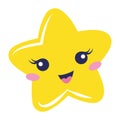 Kawaii Star Cartoon Vector Illustration