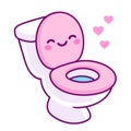 Kawaii toilet drawing Royalty Free Stock Photo