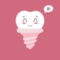 Kawaii tooth as dentures concept