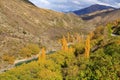 Autumn landscape around the Kawarau River, South Island, New Zealand Royalty Free Stock Photo