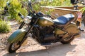 Kawasaki Classic motorcycle vn 800 drifter v-twin motorbike in us army green color