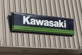 Kawasaki motorcycles logo. Kawasaki motorcycles are manufactured by Kawasaki Heavy Industries