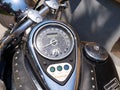 Kawasaki Vulcan 900 Classic motorbike with tank mounted dashboard