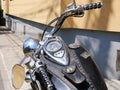 Kawasaki Vulcan 900 Classic motorbike with tank mounted dashboard