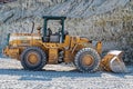 A Kawasaki Wheel Loader parked in a talc mine in the California desert - November 17, 2018