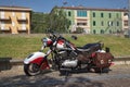 Kawasaky VN 800 Drifter, Indian tribute bike, in motorcycle rally Mototagliatella in Predappio, FC, Italy, on May 15, 2022