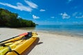 Kayak in the beach Royalty Free Stock Photo