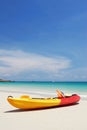 Kayak on the beach of samed island , thailand