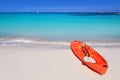 Kayak in beach sand caribbean sea turquoise