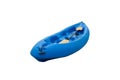 Kayak blue boat and paddle