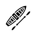 kayak boat glyph icon vector illustration