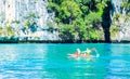 Kayak boat in MAYA Bay Phi Phi Islands Andaman sea Krabi Thaila