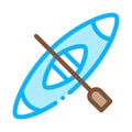 Kayak Canoeing Icon Vector Illustration